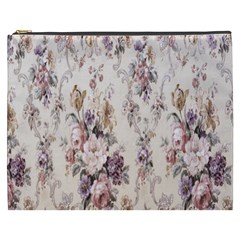 Vintage Floral Pattern Cosmetic Bag (XXXL)