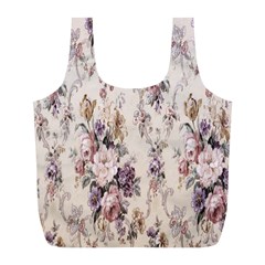 Vintage Floral Pattern Full Print Recycle Bag (L)