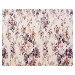 Vintage Floral Pattern Premium Plush Fleece Blanket (Medium)