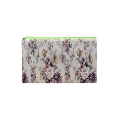 Vintage Floral Pattern Cosmetic Bag (XS)