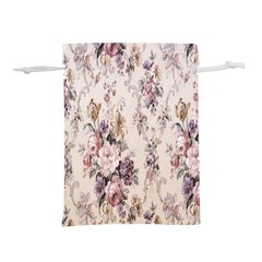 Vintage Floral Pattern Lightweight Drawstring Pouch (L)