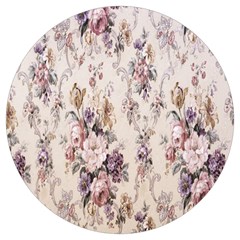 Vintage Floral Pattern Round Trivet