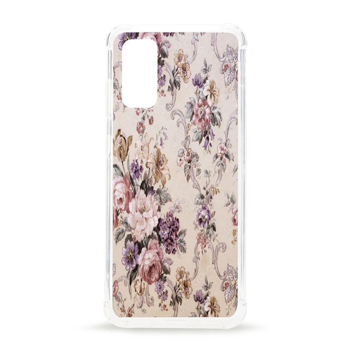 Vintage Floral Pattern Samsung Galaxy S20 6.2 Inch TPU UV Case