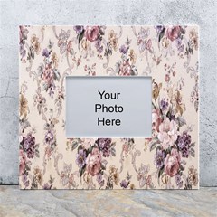 Vintage Floral Pattern White Wall Photo Frame 5  x 7 