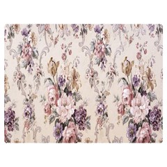 Vintage Floral Pattern One Side Premium Plush Fleece Blanket (extra Small)