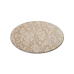 Vintage Wallpaper With Flowers Sticker Oval (10 Pack)