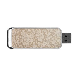 Vintage Wallpaper With Flowers Portable Usb Flash (one Side) by artworkshop