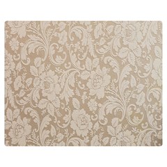 Vintage Wallpaper With Flowers One Side Premium Plush Fleece Blanket (medium)