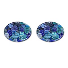 Wallpaper Design Pattern Cufflinks (oval)