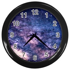 Watercolor Design Wallpaper Wall Clock (black) by artworkshop