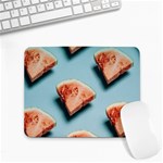 Watermelon Against Blue Surface Pattern Small Mousepad Front