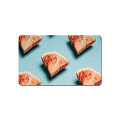 Watermelon Against Blue Surface Pattern Magnet (name Card)