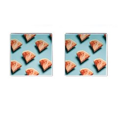 Watermelon Against Blue Surface Pattern Cufflinks (square) by artworkshop