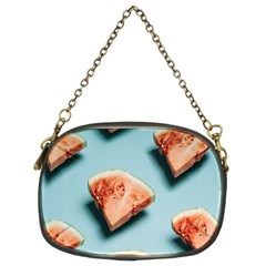 Watermelon Against Blue Surface Pattern Chain Purse (two Sides) by artworkshop