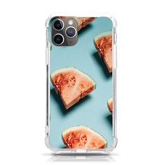 Watermelon Against Blue Surface Pattern Iphone 11 Pro 5 8 Inch Tpu Uv Print Case by artworkshop