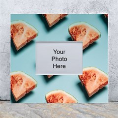 Watermelon Against Blue Surface Pattern White Wall Photo Frame 5  X 7  by artworkshop