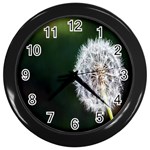 White Flower Wall Clock (Black) Front