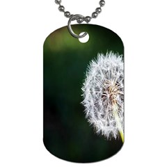 White Flower Dog Tag (two Sides) by artworkshop