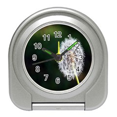 White Flower Travel Alarm Clock by artworkshop