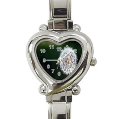 White Flower Heart Italian Charm Watch by artworkshop