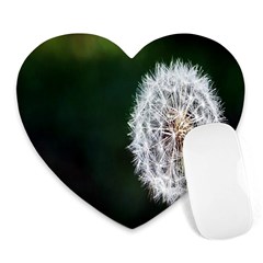 White Flower Heart Mousepad by artworkshop