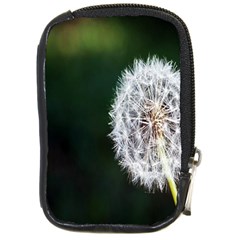 White Flower Compact Camera Leather Case by artworkshop