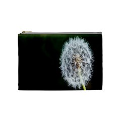 White Flower Cosmetic Bag (medium) by artworkshop