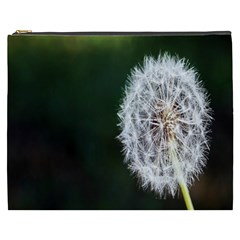 White Flower Cosmetic Bag (xxxl) by artworkshop