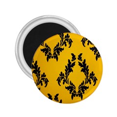 Yellow Regal Filagree Pattern 2 25  Magnets by artworkshop