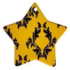 Yellow Regal Filagree Pattern Ornament (star) by artworkshop