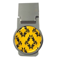 Yellow Regal Filagree Pattern Money Clips (round)  by artworkshop