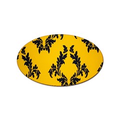 Yellow Regal Filagree Pattern Sticker Oval (100 Pack) by artworkshop