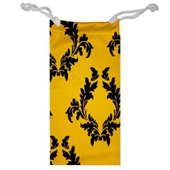 Yellow Regal Filagree Pattern Jewelry Bag by artworkshop