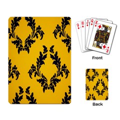 Yellow Regal Filagree Pattern Playing Cards Single Design (rectangle) by artworkshop