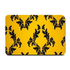 Yellow Regal Filagree Pattern Small Doormat by artworkshop