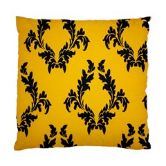 Yellow Regal Filagree Pattern Standard Cushion Case (two Sides) by artworkshop