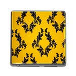 Yellow Regal Filagree Pattern Memory Card Reader (Square 5 Slot) Front