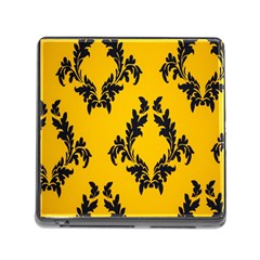 Yellow Regal Filagree Pattern Memory Card Reader (square 5 Slot) by artworkshop