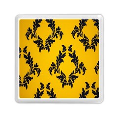 Yellow Regal Filagree Pattern Memory Card Reader (square) by artworkshop