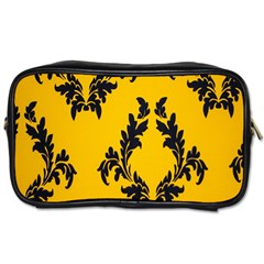 Yellow Regal Filagree Pattern Toiletries Bag (one Side) by artworkshop