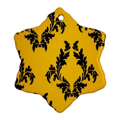 Yellow Regal Filagree Pattern Ornament (snowflake) by artworkshop