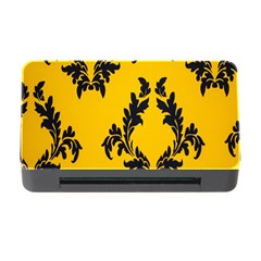 Yellow Regal Filagree Pattern Memory Card Reader With Cf