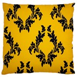 Yellow Regal Filagree Pattern Large Cushion Case (Two Sides) Back