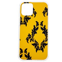 Yellow Regal Filagree Pattern Iphone 12 Pro Max Tpu Uv Print Case by artworkshop