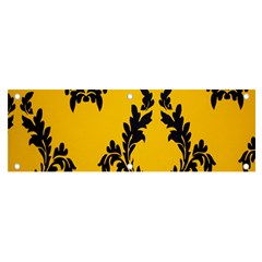 Yellow Regal Filagree Pattern Banner And Sign 6  X 2  by artworkshop