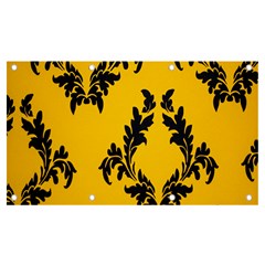 Yellow Regal Filagree Pattern Banner And Sign 7  X 4  by artworkshop