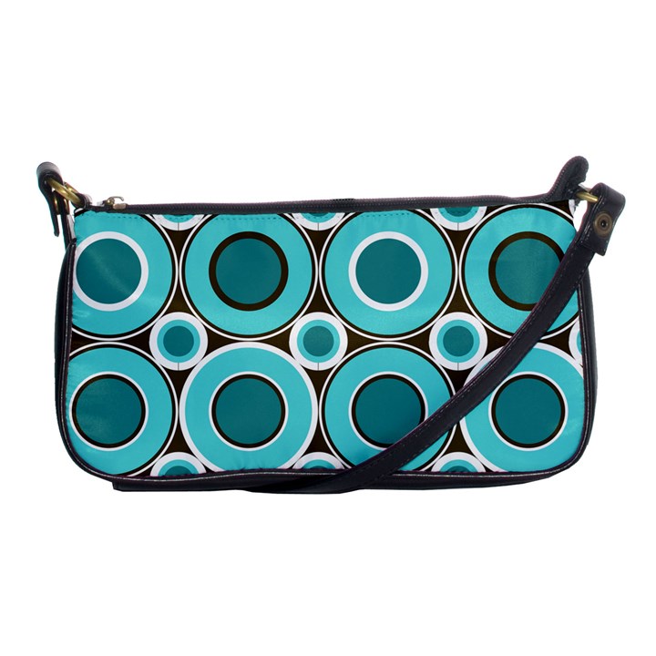 Bitesize Turquoise Donuts With White Teal Shoulder Clutch Bag