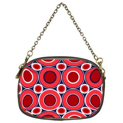 Bitesize Red Donuts With White Navy Chain Purse (one Side) by Mazipoodles