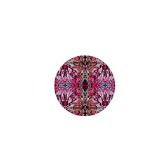 Fuchsia Funky Repeats I 1  Mini Magnets by kaleidomarblingart