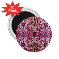 Fuchsia Funky Repeats I 2 25  Magnets (10 Pack)  by kaleidomarblingart